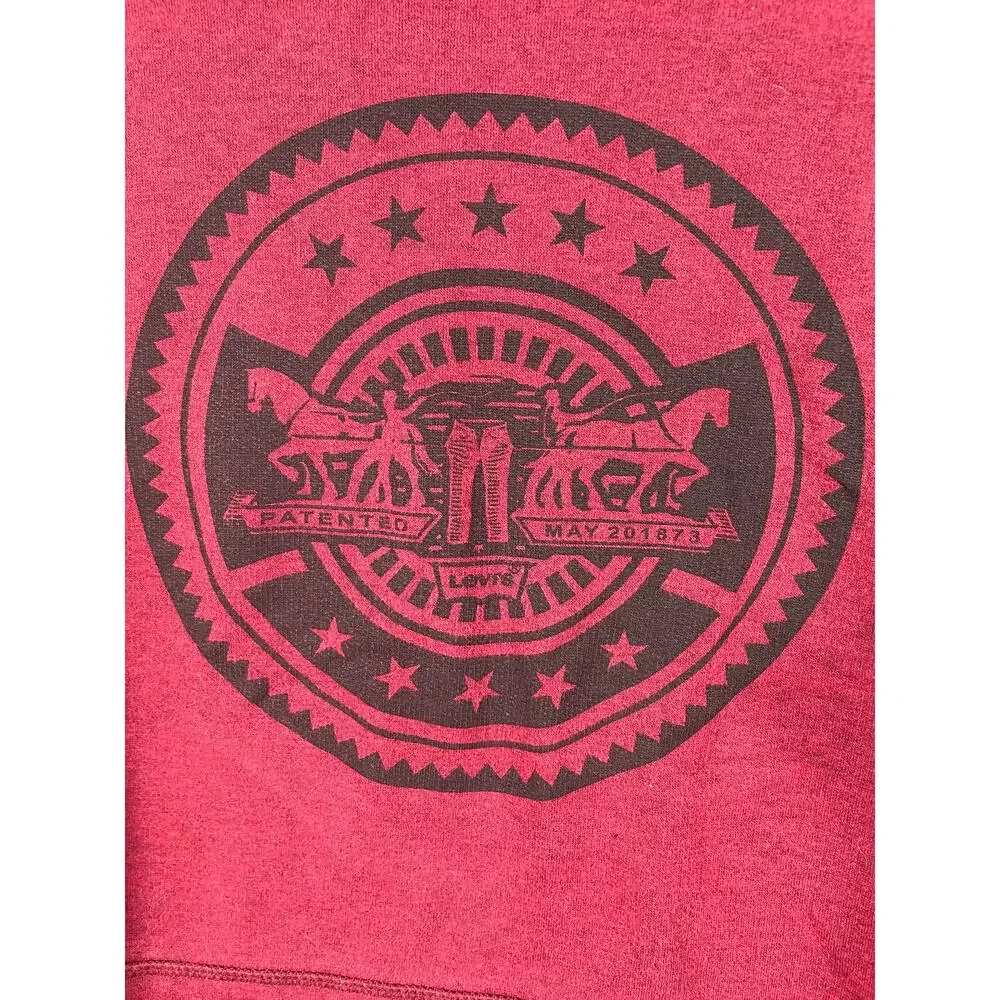 Levi's Men's Juniors Red Hoodie Size M Sweatshirt